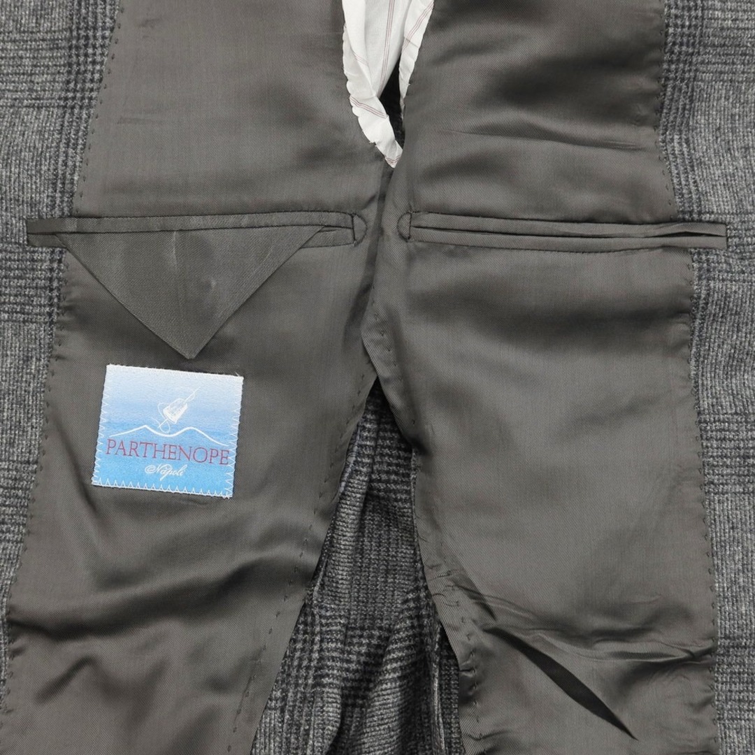 【新品】パルテノペ PARTENOPE ウール チェック 3B セットアップ スーツ グレー【サイズ46 Drop.7】【メンズ】 メンズのスーツ(セットアップ)の商品写真