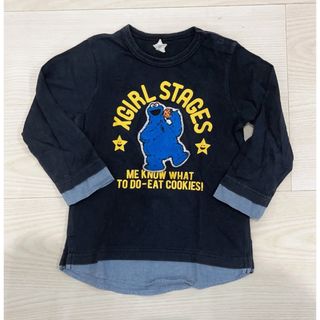 エックスガールステージス(X-girl Stages)のX-Girl✖️セサミストリート ロンT 3T(95)(Tシャツ/カットソー)