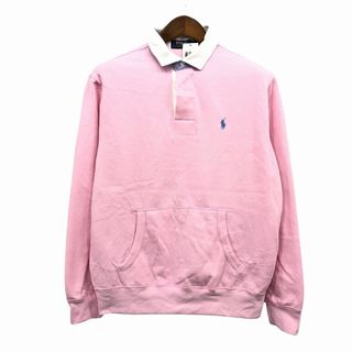 ポロラルフローレン(POLO RALPH LAUREN)のPolo by Ralph Lauren ポロ ラルフローレン スウェットポロ カジュアル ピンク (メンズ M) 中古 古着 P0499(スウェット)