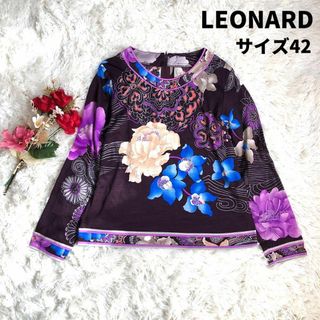 LEONARD - 〇〇LEONARD レオナール レディース Tシャツ サイズ40 花柄 ...