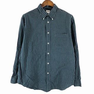 ブルックスブラザース(Brooks Brothers)のBrooks Brothers ブルックスブラザーズ BD 長袖シャツ カジュアル ボタンダウン チェック グリーン (メンズ XL) 中古 古着 P0527(シャツ)