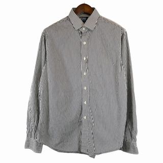 ポロラルフローレン(POLO RALPH LAUREN)の90年代 Polo by Ralph Lauren ポロ ラルフローレン ストライプ 長袖シャツ カジュアル ホワイト (メンズ XL) 中古 古着 P0528(シャツ)