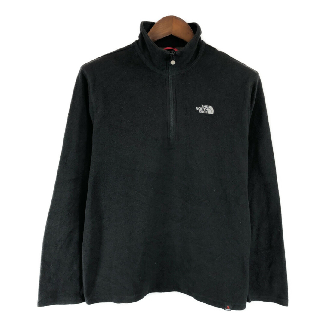 THE NORTH FACE ノースフェイス ハーフジップ フリースジャケット POLARTEC アウトドア ブラック (メンズ M相当) 中古 古着  P0547 | フリマアプリ ラクマ