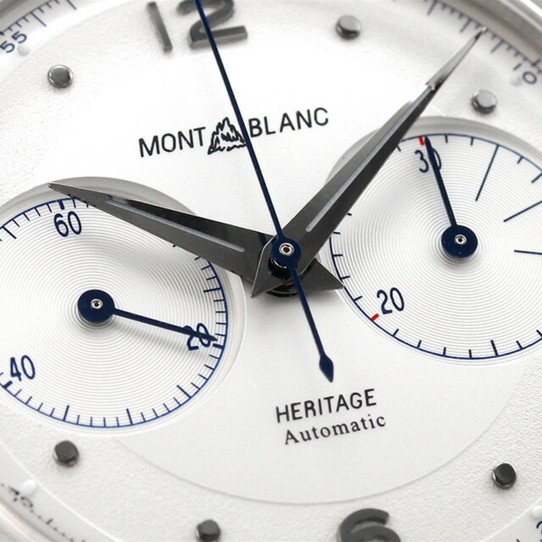 MONTBLANC(モンブラン)の【新品】モンブラン MONTBLANC 腕時計 メンズ 119951 ヘリテイジ モノプッシャー 自動巻き ホワイトxグレー アナログ表示 メンズの時計(腕時計(アナログ))の商品写真