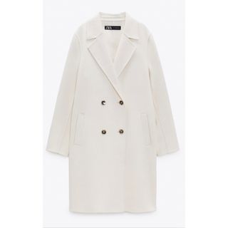 ザラ(ZARA)の【ZARA】ウールブレンドマスキュリンコート　☆美品☆(ロングコート)