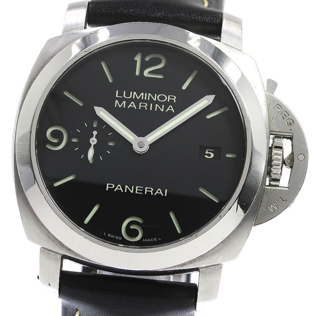 パネライ PANERAI PAM00392 ルミノール マリーナ デイト スモールセコンド 自動巻き メンズ _780472僅かなダメージシミ文字盤