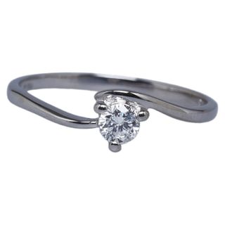 美品 K18WG ホワイトゴールド リング 指輪 ダイヤ 0.16ct 【1-0125487】(リング(指輪))