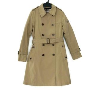 Aquascutum トレンチコート ベルト付き シルク100% ブラック S