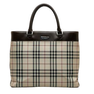 バーバリー(BURBERRY)のバーバリー ノバチェック ハンドバッグ トートバッグ キャンバス レディース BURBERRY 【1-0125798】(ハンドバッグ)