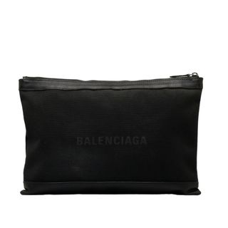 バレンシアガ(Balenciaga)のバレンシアガ ネイビークリップL セカンドバッグ クラッチバッグ 373840 キャンバス レディース BALENCIAGA 【219-26029】(クラッチバッグ)