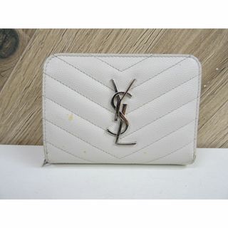 イヴサンローラン(Yves Saint Laurent)のK名014/ イヴサンローラン 折り財布 YSL レザー(財布)