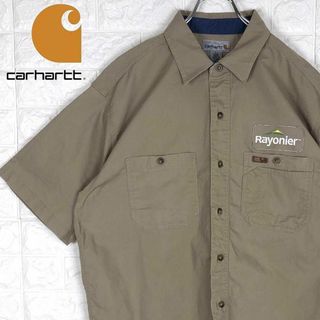 カーハート(carhartt)のカーハート オーバーサイズ カジュアルワークシャツ 刺繡ロゴワッペン メキシコ製(シャツ)