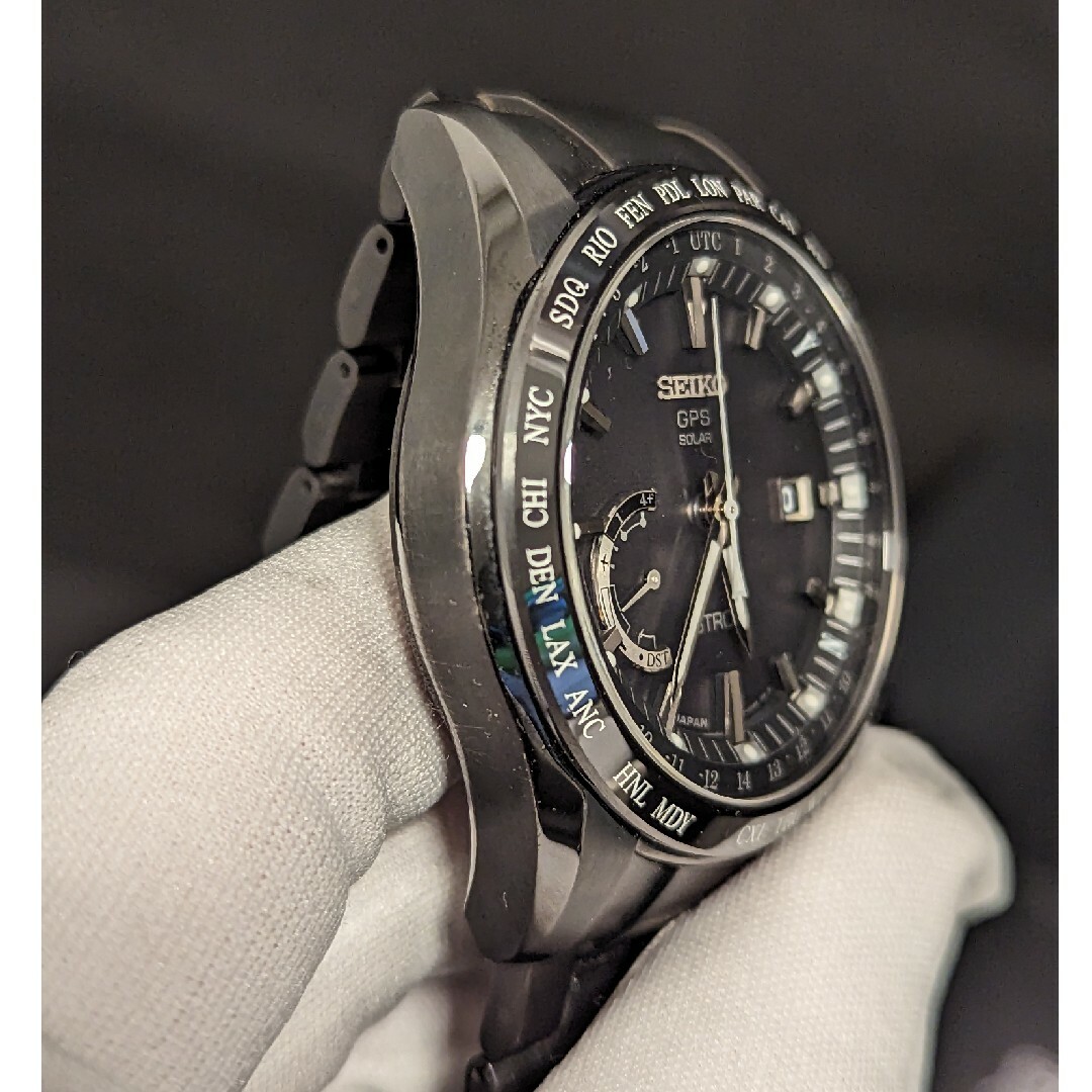 ★美品★オールブラック アストロン SBXB089 チタンモデル メンズの時計(腕時計(アナログ))の商品写真