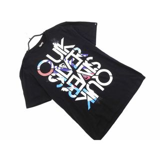 クイックシルバー(QUIKSILVER)のQUIKSILVER クイックシルバー ロゴ Tシャツ sizeS/黒 ■◆ メンズ(Tシャツ/カットソー(半袖/袖なし))