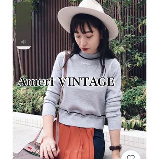 アメリヴィンテージ(Ameri VINTAGE)のAmeri VINTAGEアメリヴィンテージ　ラインロゴシースルーウールニット★(ニット/セーター)