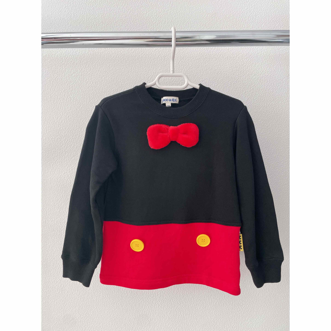 Disney(ディズニー)のミッキーマウス　なりきり　トレーナー　１１０㎝ キッズ/ベビー/マタニティのキッズ服男の子用(90cm~)(Tシャツ/カットソー)の商品写真