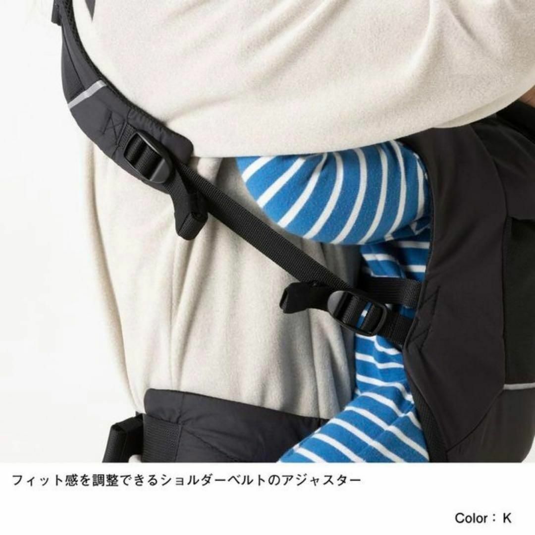 THE NORTH FACE(ザノースフェイス)の【新品】 ノースフェイス ベビー コンパクト キャリアー NMB82300 K キッズ/ベビー/マタニティの外出/移動用品(抱っこひも/おんぶひも)の商品写真