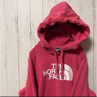 ザノースフェイス(THE NORTH FACE)のノースフェイス 稀少色 パーカー ピンク 90s 古着 ビックロゴ レディース(パーカー)