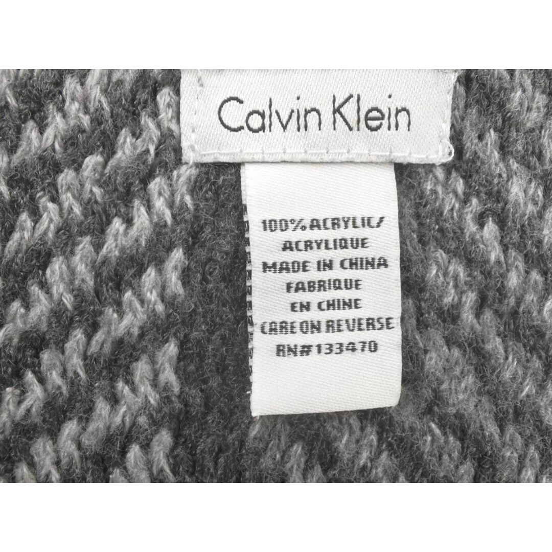 Calvin Klein(カルバンクライン)のCalvin Klein カルバンクライン 総柄 ロゴ 刺繍 マフラー グレー ◇■ メンズ メンズのファッション小物(マフラー)の商品写真