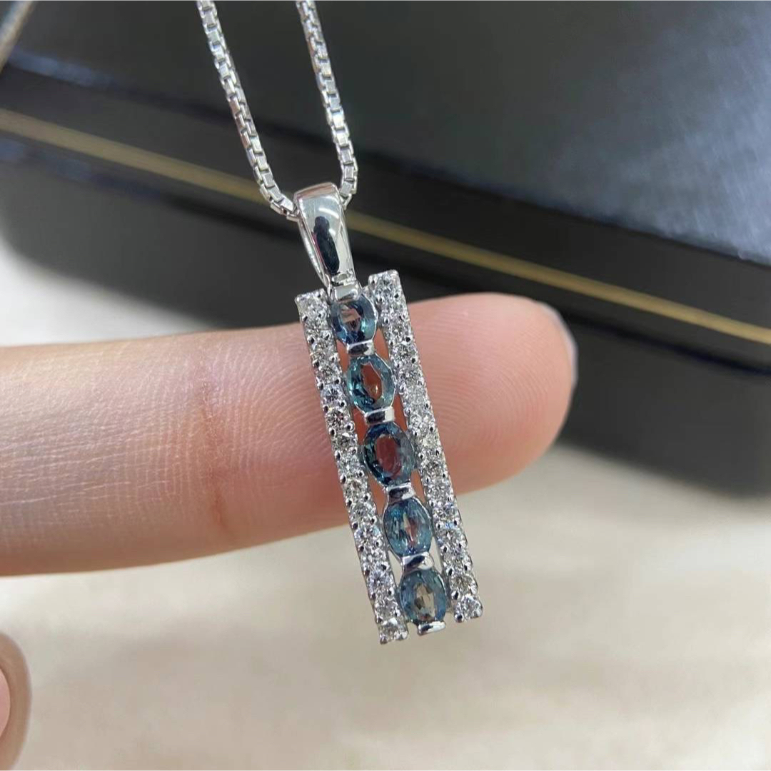 レディースPT アレキサンドライト 0.58ct ネックレス 新品 - ネックレス