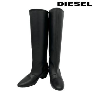 ディーゼル(DIESEL)のDIESEL ディーゼル【24cm】ウエスタン ロングブーツ 黒 ブラック(ブーツ)