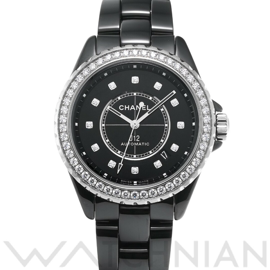 CHANEL(シャネル)の中古 シャネル CHANEL H6526 ブラックラッカー /ダイヤモンド メンズ 腕時計 メンズの時計(腕時計(アナログ))の商品写真