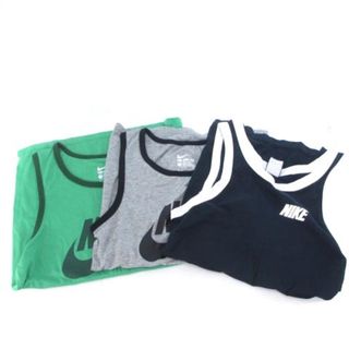 ナイキ(NIKE)のナイキ タンクトップ 3枚セット ロゴ ネイビー グレー グリーン S M(タンクトップ)