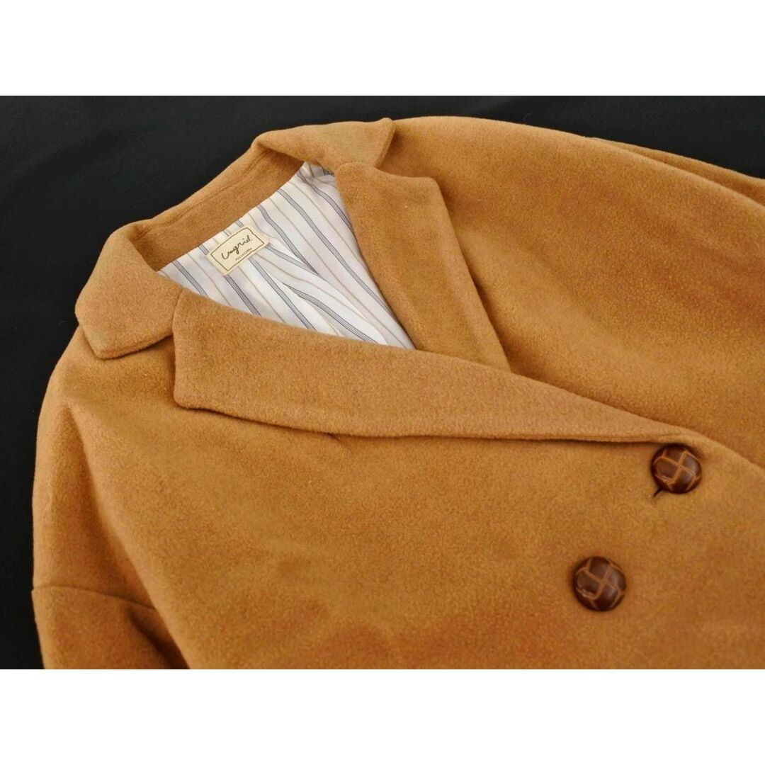 Ungrid(アングリッド)のUngrid アングリッド ウール混 クルミボタン ロング コート sizeM/ブラウン ◆■ レディース レディースのジャケット/アウター(ロングコート)の商品写真