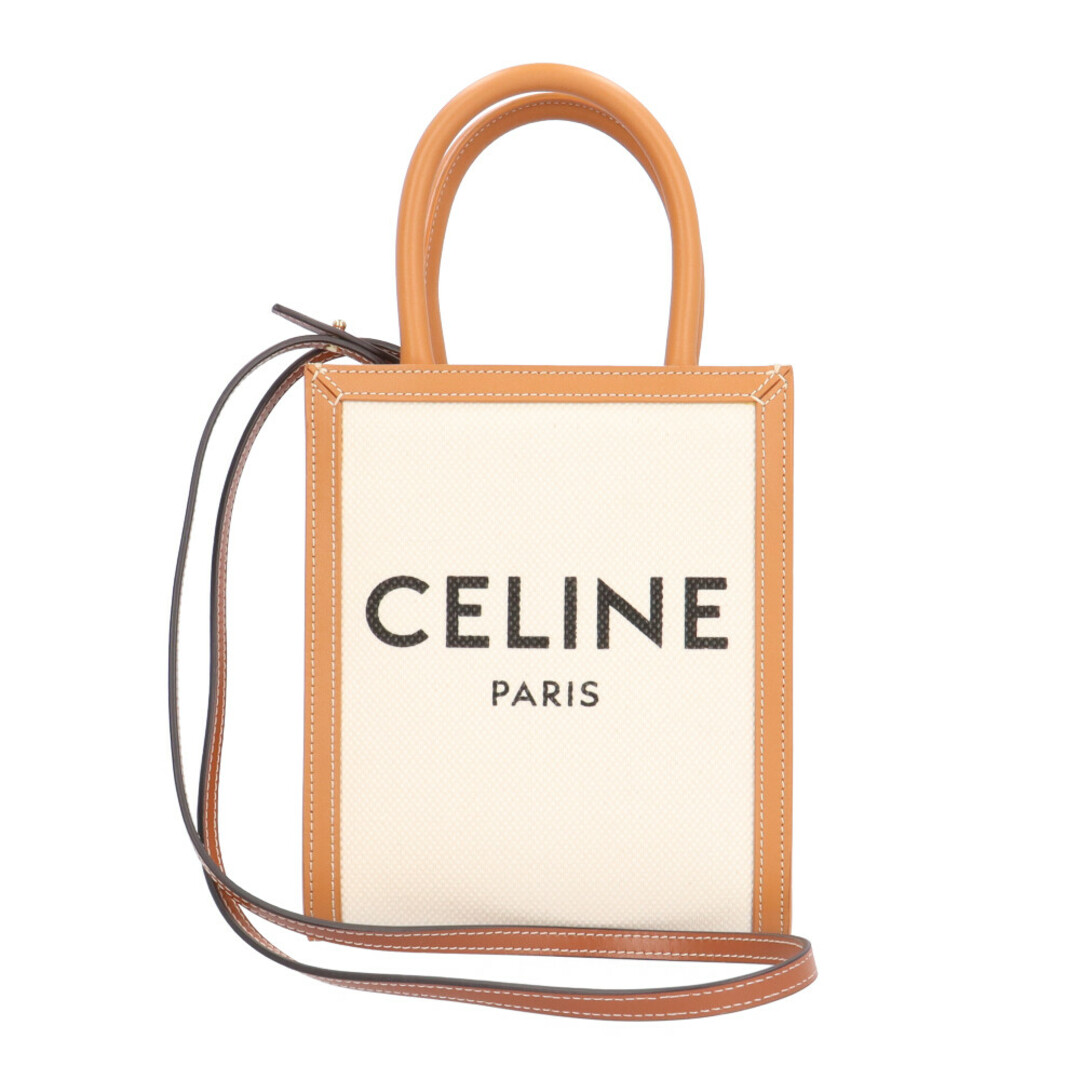 celine(セリーヌ)のセリーヌ ミニバーディカルカバ ショルダーバッグ コットンキャンバス 193302BNZ.02NT ホワイト レディース CELINE  中古 レディースのバッグ(ショルダーバッグ)の商品写真