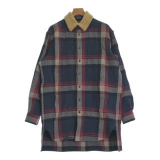 グッチ(Gucci)のGUCCI グッチ コート（その他） 48(L位) 紺x赤xベージュ(チェック) 【古着】【中古】(その他)