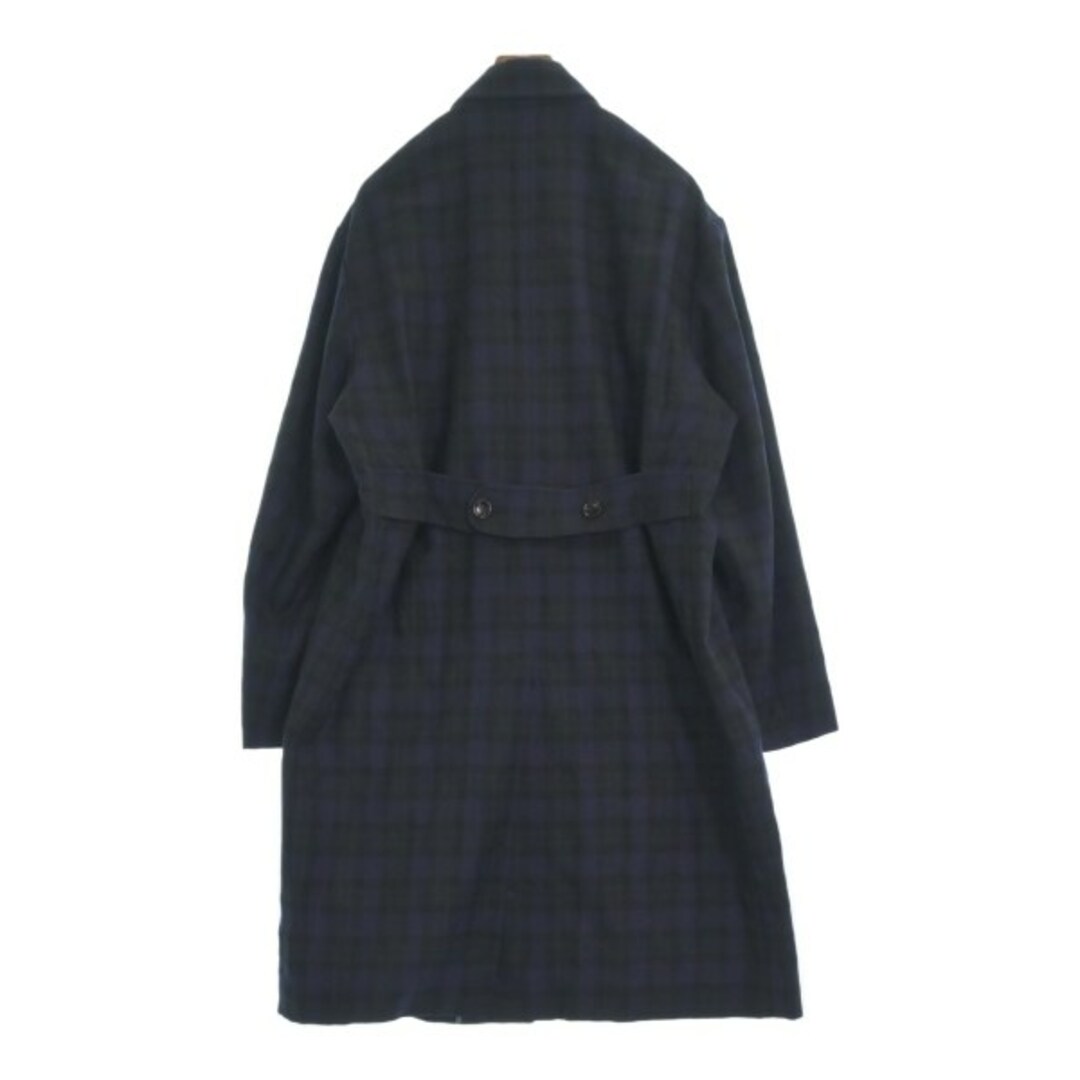 GUCCI グッチ チェスターコート 48(L位) 紺x緑(チェック) 【古着】 GUCCI グッチ チェスターコート 48(L位) 紺x緑(チェック) 【古着】