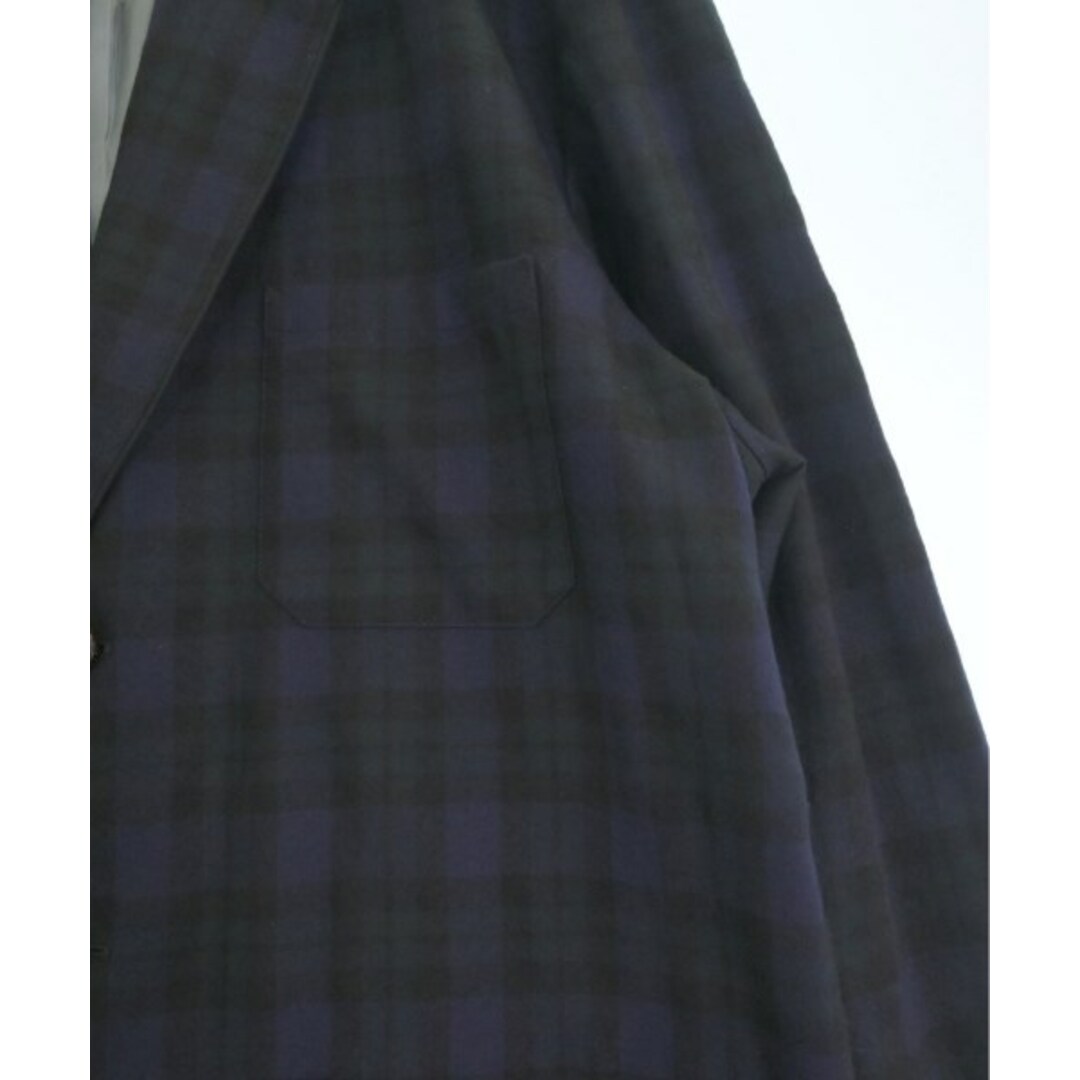 GUCCI グッチ チェスターコート 48(L位) 紺x緑(チェック) 【古着】 GUCCI グッチ チェスターコート 48(L位) 紺x緑(チェック) 【古着】