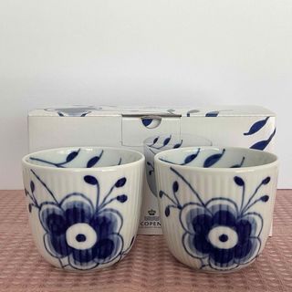 ロイヤルコペンハーゲン(ROYAL COPENHAGEN)のロイヤルコペンハーゲン　ブルーフルーテッド　メガ　ペア　キャンドルホルダー(陶芸)