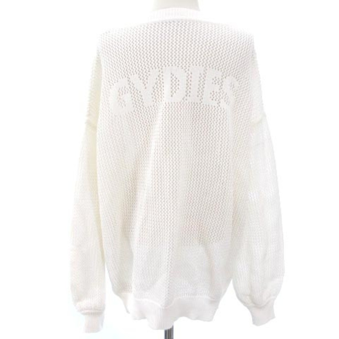 GYDA(ジェイダ)のジェイダ 072352631101 メッシュニット セーター 長袖 ホワイト F レディースのトップス(ニット/セーター)の商品写真