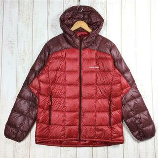 モンベル(mont bell)のMENs XL  モンベル スペリオ ダウン パーカ 800FP EXダウン ジャケット フーディ MONTBELL 1101464 マダーブラウン×サンライズレッド レッド系(その他)