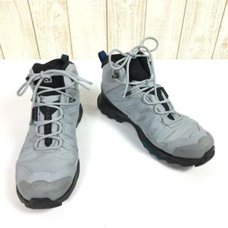 サロモン(SALOMON)のWOMENs 24.5cm  サロモン エックス ウルトラ 4 ミッド ワイド ゴアテックス ウィメンズ X ULTRA 4 MID WIDE GORE-TEX W トレッキングシューズ SALOMON L41687200 QUARRY / BLACK / LEGION BLUE グレー系(その他)