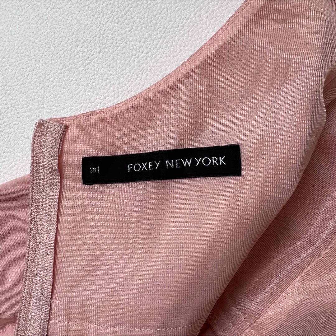 FOXEY NEWYORK フォクシー　フレアワンピース　ピンク　ノースリーブ