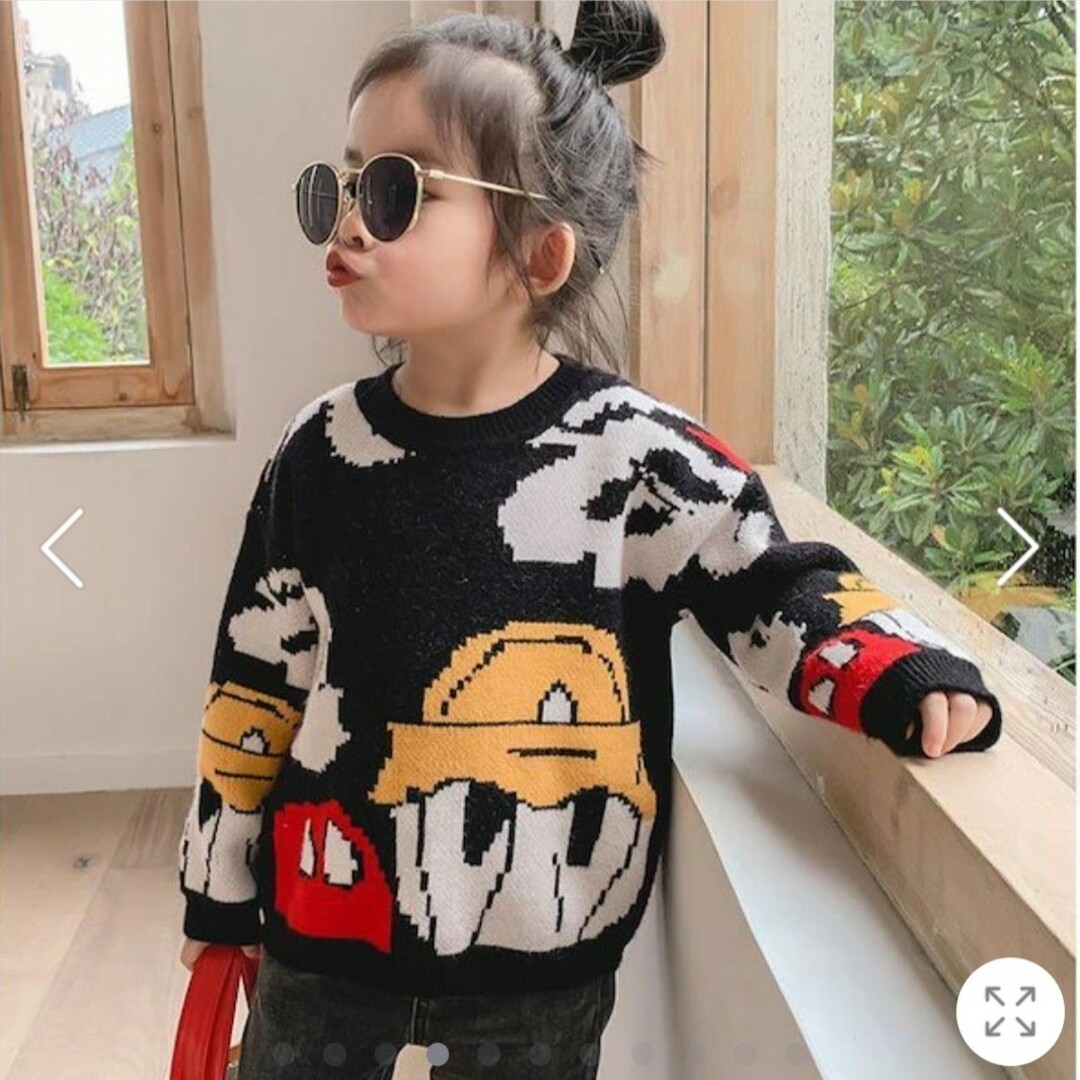 ミッキー&ドナルド　ニット キッズ/ベビー/マタニティのキッズ服女の子用(90cm~)(ニット)の商品写真