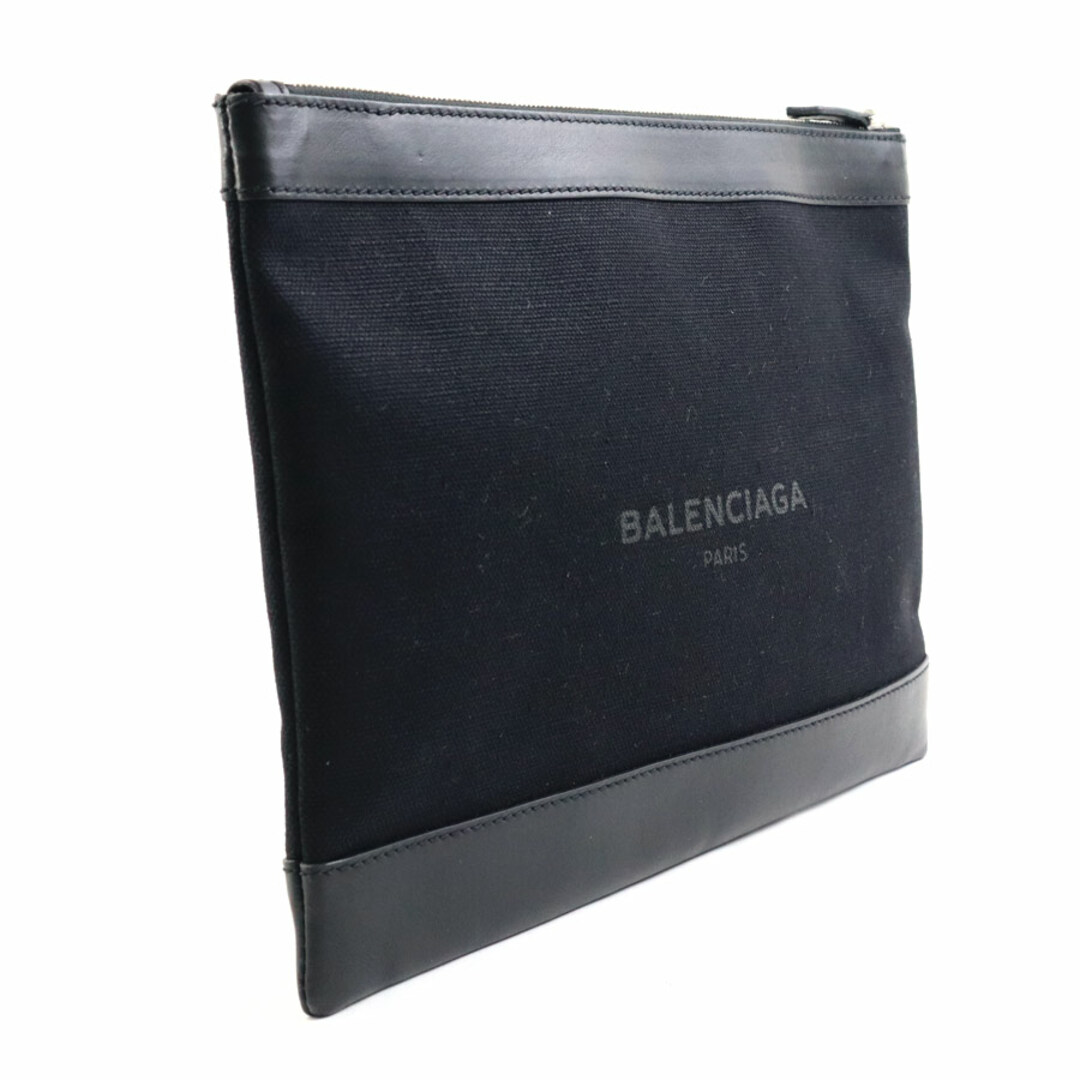 バレンシアガ BALENCIAGA クラッチバッグ キャンバス/レザー ブラック ユニセックス 373834 送料無料【中古】 h29894g