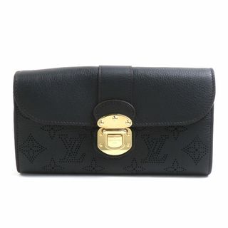 ルイヴィトン(LOUIS VUITTON)のルイ ヴィトン LOUIS VUITTON 長財布 モノグラムマヒナ ポルトフォイユ イリス モノグラムマヒナ ブラック ゴールド ユニセックス M58163 送料無料【中古】 h29901f(財布)