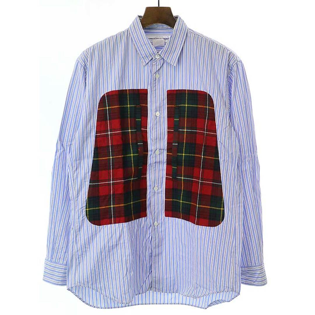 COMME des GARCONS SHIRT タータン パッチワーク シャツ