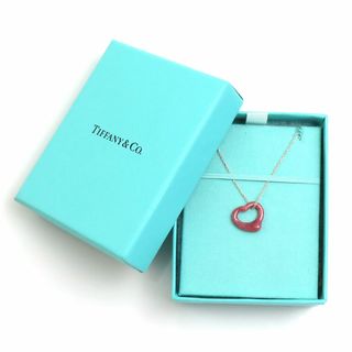 ティファニー TIFFANY&Co. ネックレス オープンハート シルバー925/ロードナイト シルバー×ピンク レディース 送料無料 h29915f