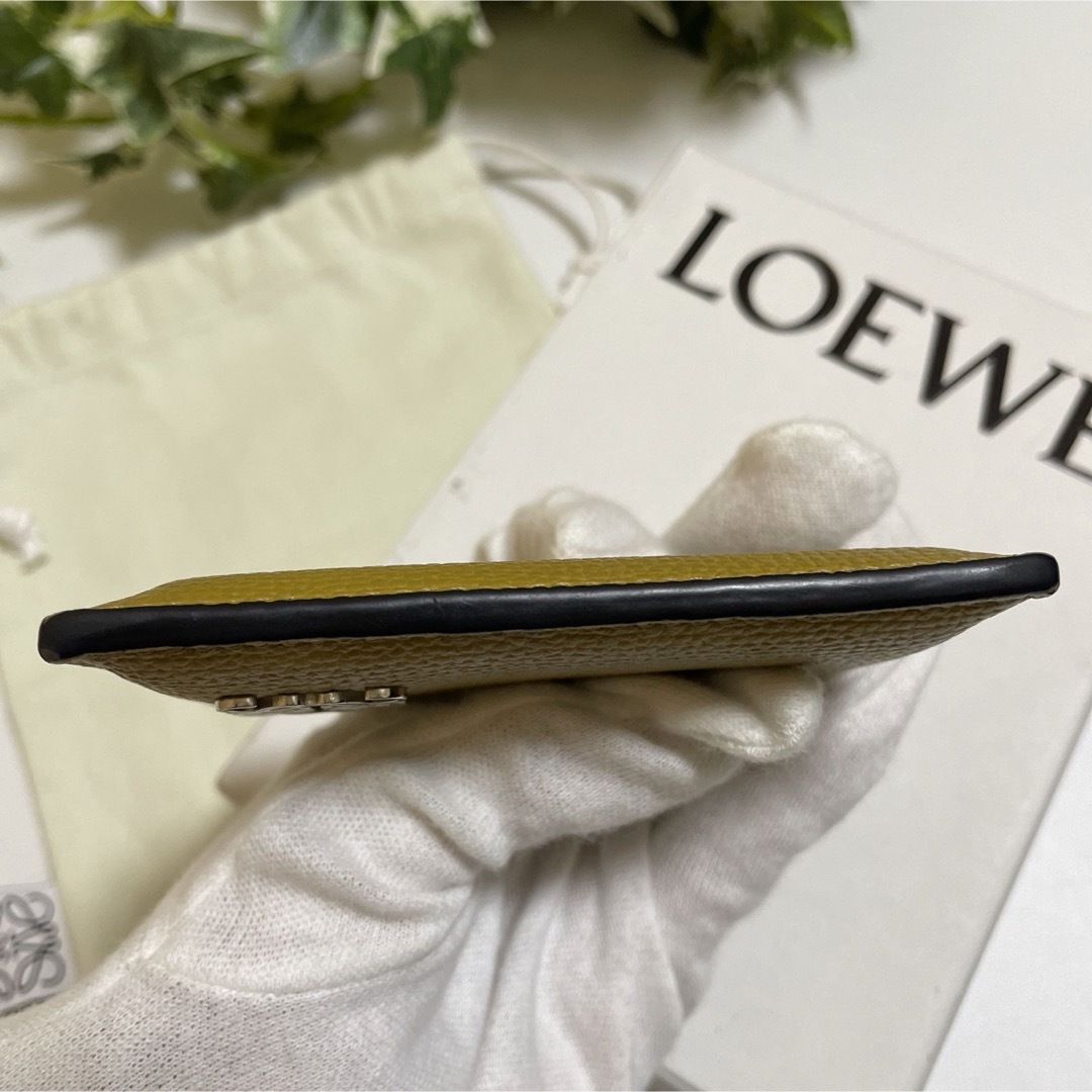 LOEWE - ☆美品 ロエベ アナグラム プレーン カードホルダー ペブル