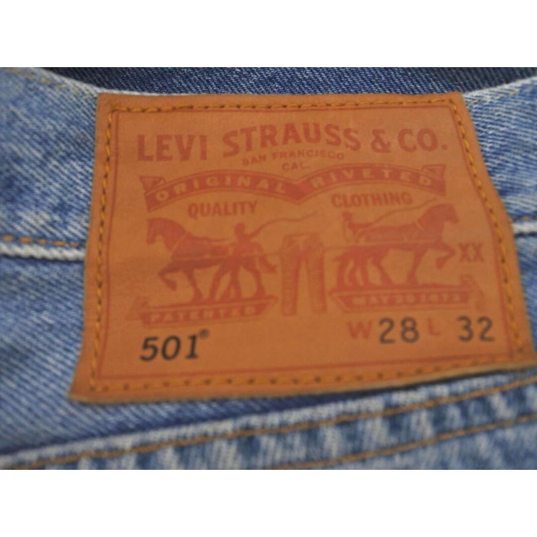 Levi's(リーバイス)のLEVI'S リーバイス 501 00501-2159 クラッシュ リペア加工 ボタンフライ デニムパンツ size28/青 ■■ メンズ メンズのパンツ(デニム/ジーンズ)の商品写真