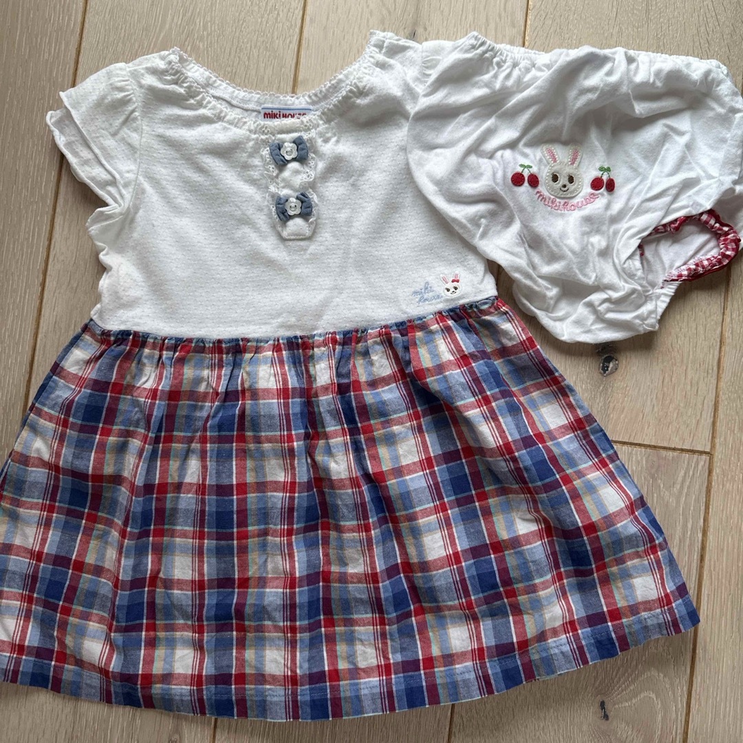 mikihouse(ミキハウス)のミキハウス90センチ　ワンピース キッズ/ベビー/マタニティのキッズ服女の子用(90cm~)(ワンピース)の商品写真