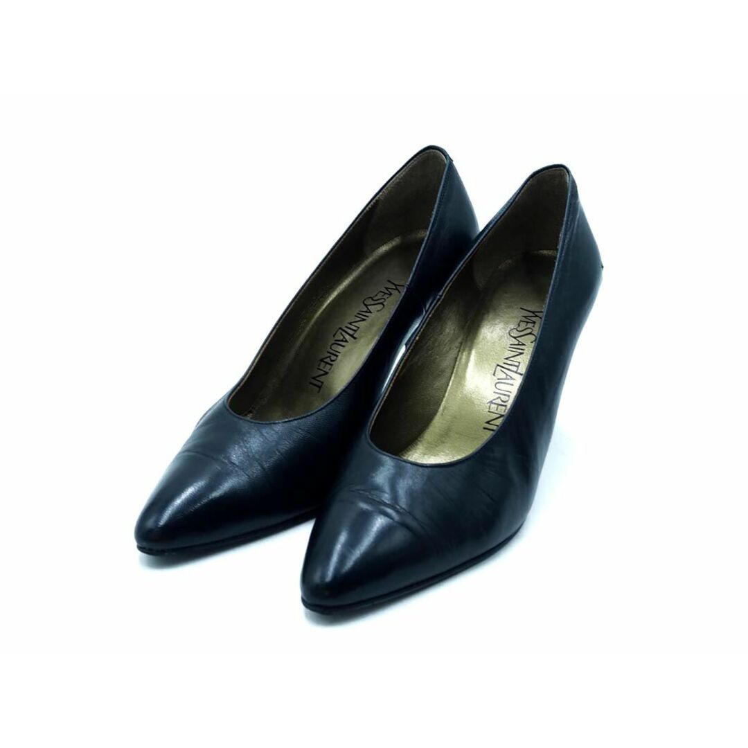 YVES SAINT LAURENT イヴサンローラン レザー ミドルヒール パンプス size35（22.5ｃｍくらい）/黒 ■■ レディース |  フリマアプリ ラクマ