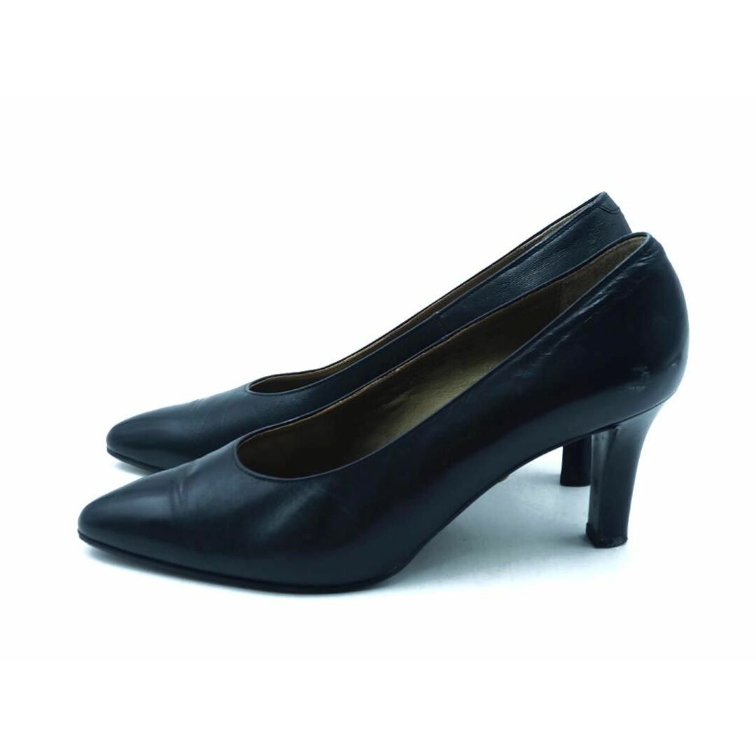 YVES SAINT LAURENT イヴサンローラン レザー ミドルヒール パンプス size35（22.5ｃｍくらい）/黒 ■■ レディース