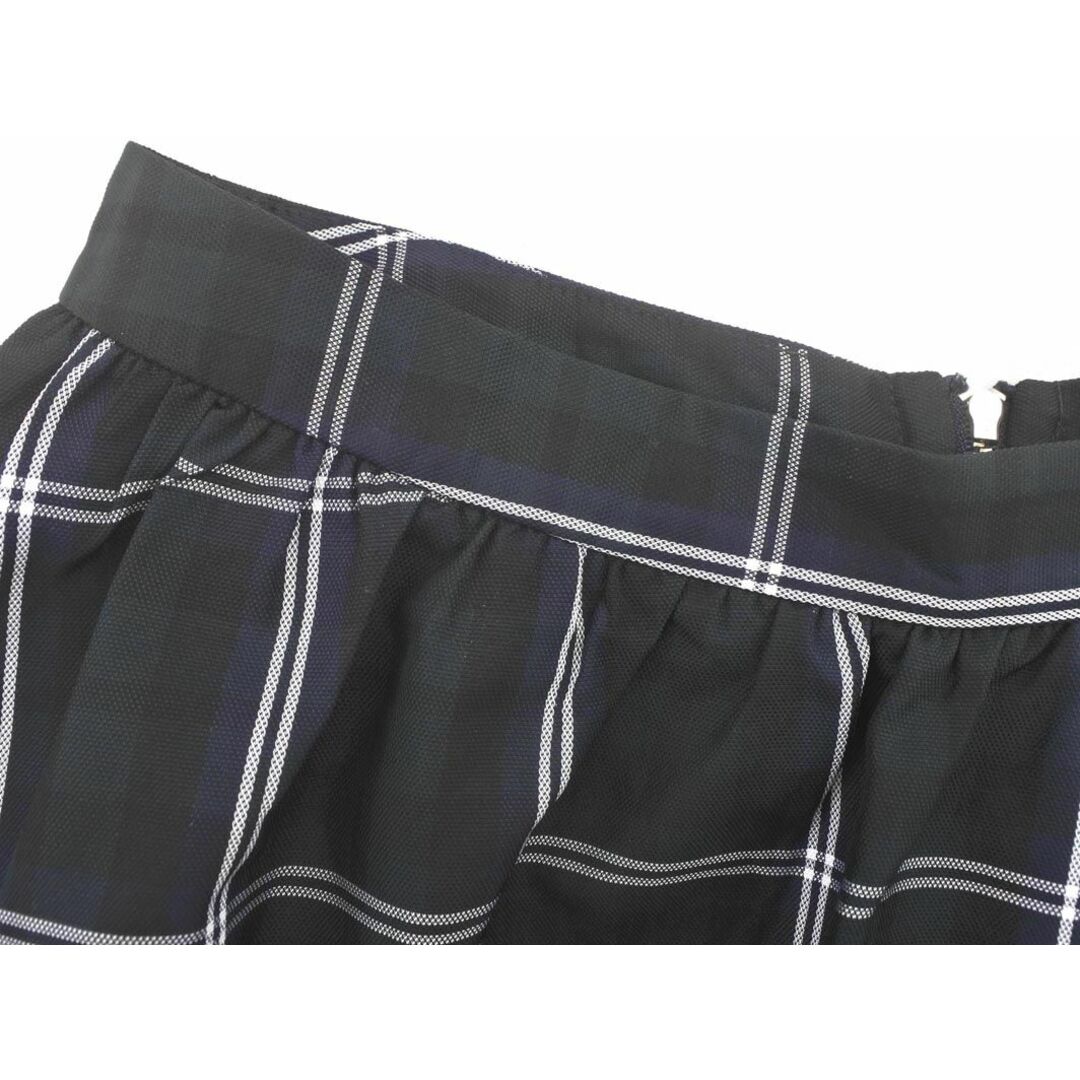 aquagirl(アクアガール)のaquagirl アクアガール チェック フレア スカート size38/紺ｘ緑 ■■ レディース レディースのスカート(ミニスカート)の商品写真