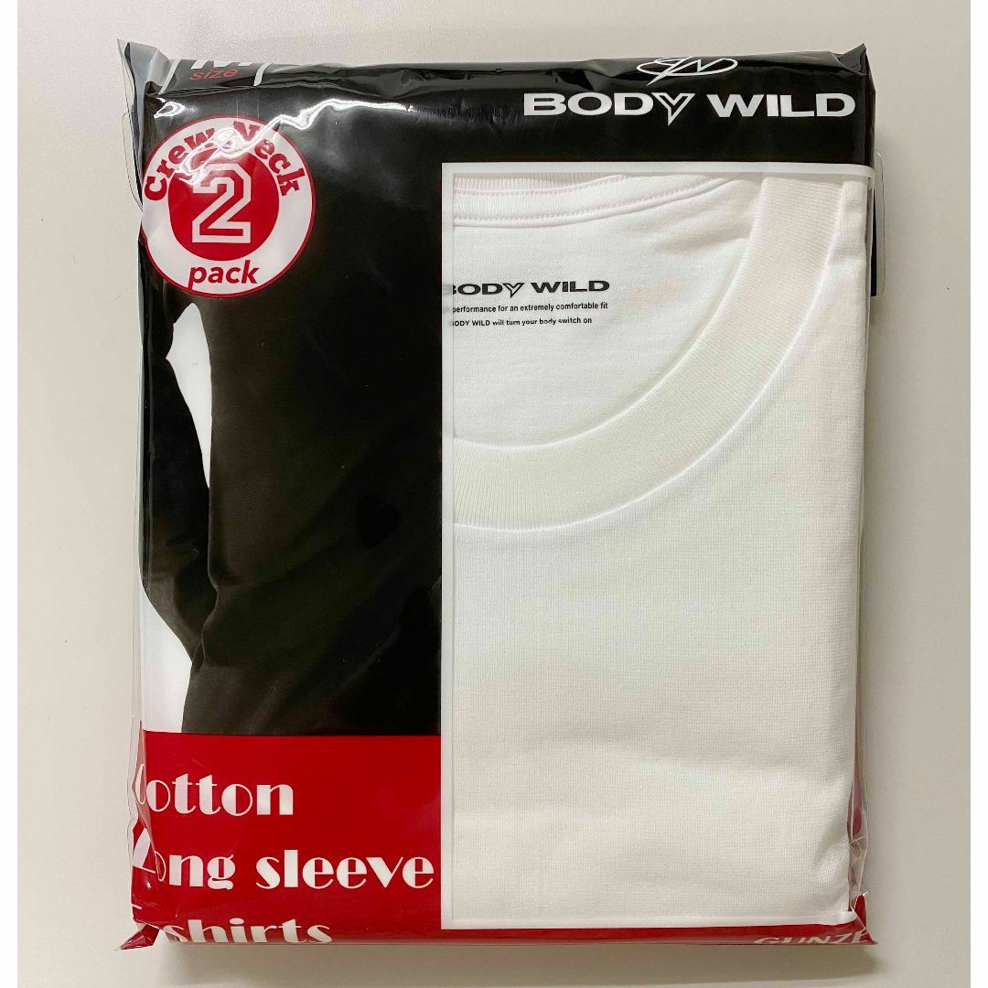 GUNZE(グンゼ)の新品 2枚組 M ★ BODY WILD 長袖 Tシャツ メンズ ボディワイルド メンズのトップス(Tシャツ/カットソー(七分/長袖))の商品写真