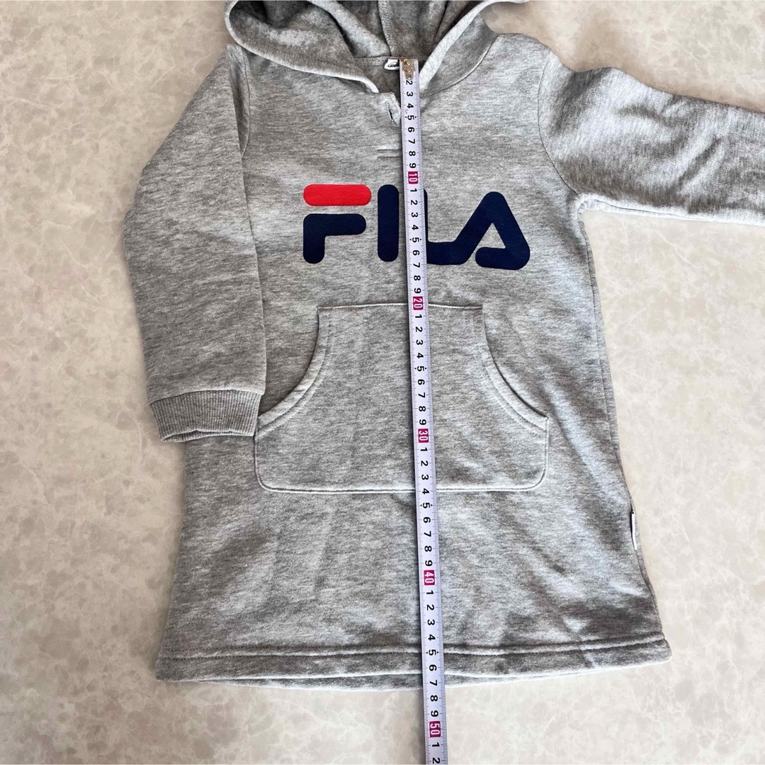 FILA(フィラ)のくま⭐︎様　フィラ　長袖ワンピース　95  裏起毛　　fila キッズ/ベビー/マタニティのキッズ服女の子用(90cm~)(ワンピース)の商品写真